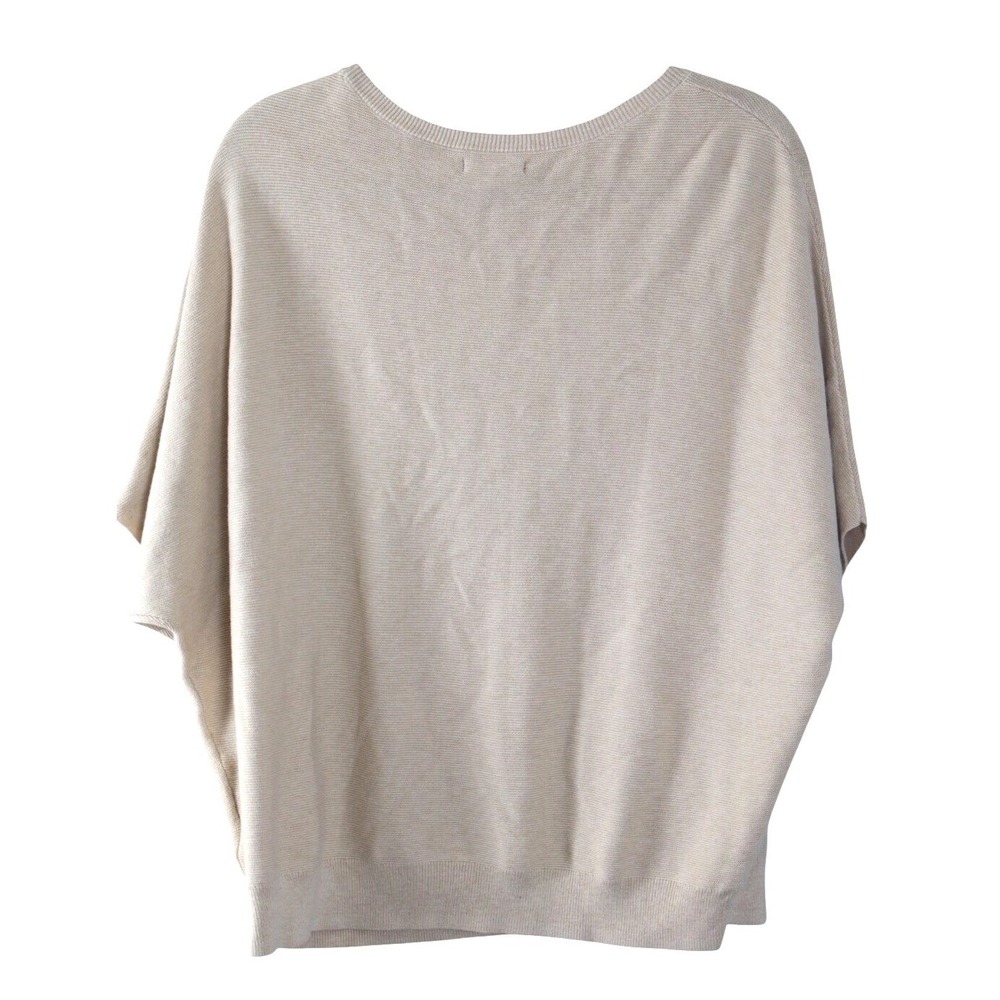 Quince Organic Cotton Cashmere Blend Dolman Sleeve Sweater Beige XL - Picture 3 of 8